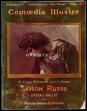 Comoedia Illustré 1911 n°16 Ballets Russes, Russian Ballets, Georges Baklanow, Roussalka, 48 pages