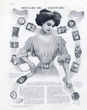 Georges Fouquet, Risler & Carré, Boutet de Monvel (belt buckles jewels) 1908 Art Nouveau
