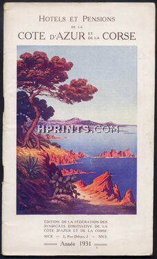 Côte d'Azur "French Riviera" & Corse 1931 Grands Hôtels de Nice, 80 pages