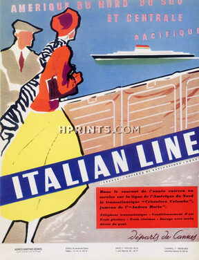 Italian Line 1954 Christoforo Colombo, Transatlantic Liner