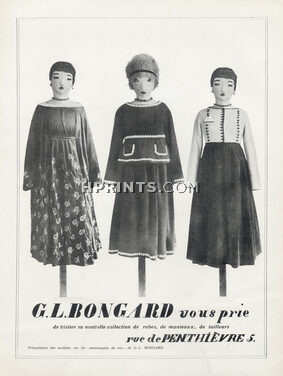 Germaine Bongard (Couture) 1916 Paul Poiret, Nicole Groult, "Mannequins de son"