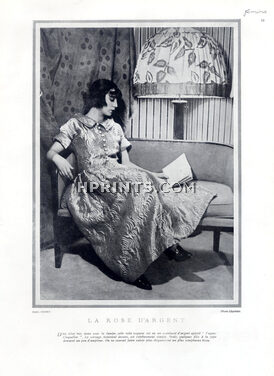 Paul Poiret (Couture) 1922 "La Robe d'Argent", Photo Boris Lipnitzki