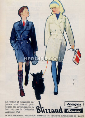 Blizzand (Clothing) 1961 René Gruau, Scottish Terrier