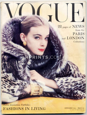 Vogue UK 1958 September, Paris and London Collections, 224 pages