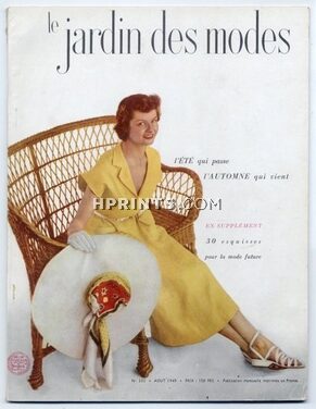 Le Jardin des Modes 1949 N°332, Molyneux, Schiaparelli, Pierre Balmain, Jeanne Lanvin, 46 pages