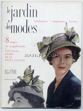 Le Jardin des Modes 1949 N°327, Legroux Soeurs, Christian Dior, Schiaparelli, Jacques Fath, Balenciaga, Robert Piguet, 80 pages