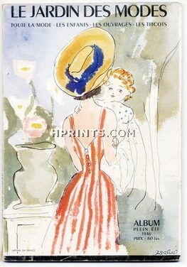 Le Jardin des Modes 1946 "Album plein été", Amy Linker, Véra Boréa, Schiaparelli, Hermès, 100 pages