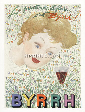 Byrrh 1952 Le Printemps, Les Fleurs, c'est Byrrh... Georges Lepape