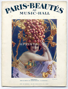 Paris-Beautés au Music-Hall 1925 Album, Casino de Paris, Folies Bergère, Josephine Baker, Erté, 32 pages