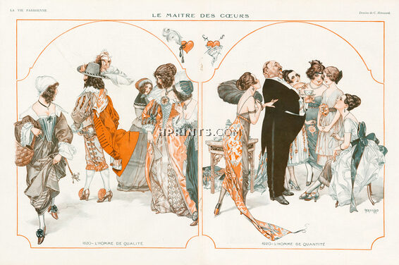 Hérouard 1921 "Le Maître des Coeurs", Ladykiller through the Ages