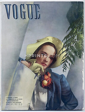 Vogue Paris 1937 July, Christian Bérard, Schiaparelli, Chanel, Photo Horst, André Durst, 64 pages