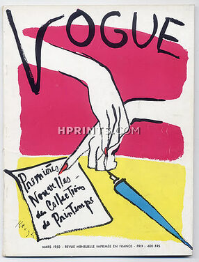 Vogue Paris 1950 March Tom Keogh Spring Collections, Robert Doisneau, Georges Wakhevitch, 94 pages