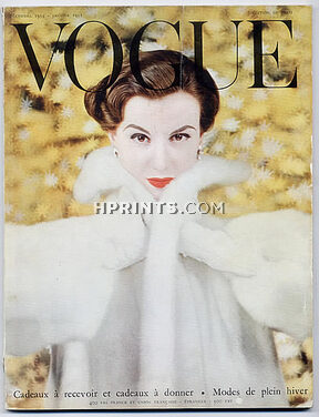Vogue Paris 1954 December, René Gruau, Chanel, 160 pages