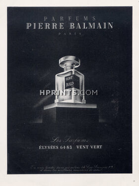 Pierre Balmain (Perfumes) 1948 Vent Vert, Torresany