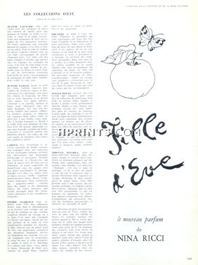 Nina Ricci (Perfumes) 1950 Fille d'Eve