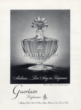 Guerlain (Perfumes) 1954 Shalimar... Love Song In Fragrance