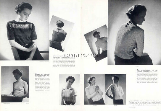 Hermès "Sweaters" & Madeleine de Rauch 1937 Photo Boris Lipnitzki