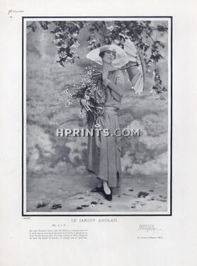 Worth (Couture) 1923 "Le Jardin Anglais" Photo Demeyer