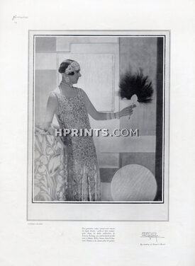 Lucien Lelong (Couture) 1925 "robe perlée rose et blanc", Photo Demeyer