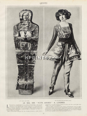 Mrs Carl Leyel & Mrs de Meyer 1913 Le Bal des "Nuits Arabes" à Londres, Egyptian Mummy Costume Disguise