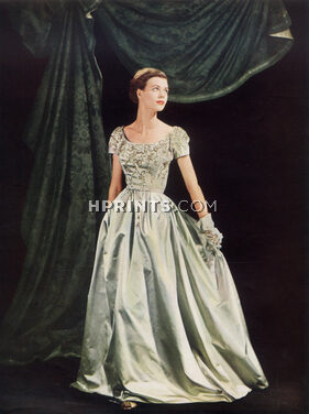 Robert Piguet 1947 Evening gown, Fashion Photography
