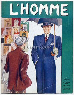 L'Homme 1939 March N°9, Men's Fashion Magazine, 36 pages