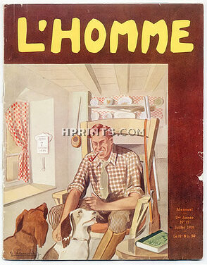 L'Homme 1939 July N°13, Men's Fashion Magazine, 36 pages