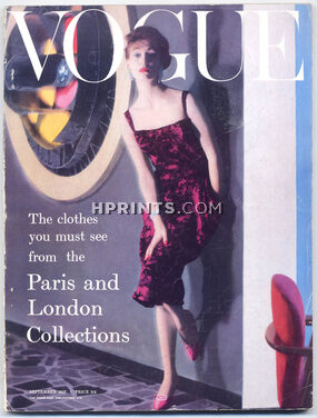 Vogue UK 1957 September, Norman Parkinson, Christian Dior, Lanvin Castillo, Pierre Balmain, Chanel, René Bouché