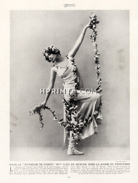 Cléo De Mérode 1912 La Danseuse de Pompéi, Déesse Flore