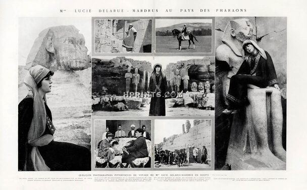 Mrs Lucie Delarue-Mardrus in Egypt 1911 Pharaons, Sett Bamba, Karnak, Phta, Sphinx