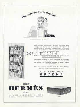 Hermès (Luggage, Baggage) 1929 Valise à Chaussures "Bradka"