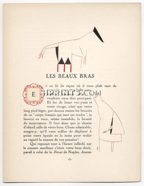Les Beaux Bras, 1920 - Eduardo Garcia Benito Beautiful sleeves, La Gazette du Bon Ton, Text by Eugène Marsan, 4 pages