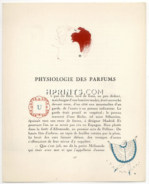 Physiologie des Parfums, 1923 - Charles Martin, Tanagra, Chypre, Violet. La Gazette du Bon Ton, n°5, Text by Coriandre, 4 pages