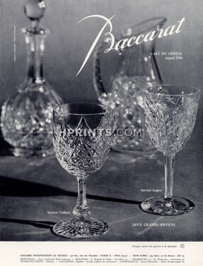 Baccarat (Crystal Glass) 1964 Services "Lagny" & "Colbert"
