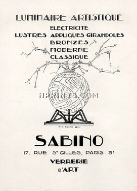 Sabino - Verrier d'Art (Luminaires) 1926
