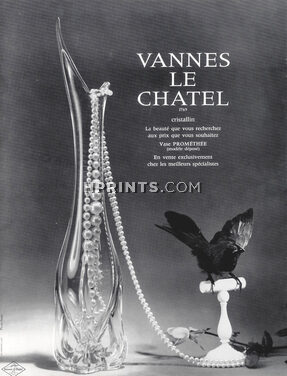 Vannes Le Chatel (Crystal Glass) 1962 Vase "Prométhée", Photo Guy Arsac
