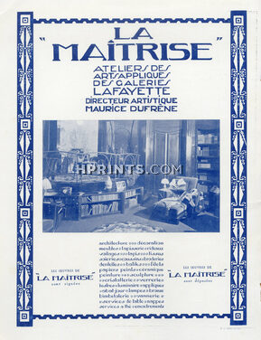 Galeries Lafayette 1923 La Maitrise, Decorative arts, Maurice Dufrène