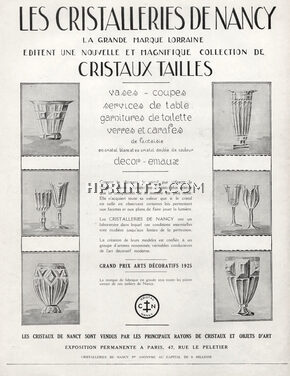 Cristalleries de Nancy (Crystal Glass) 1927