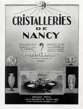 Cristalleries de Nancy (Crystal Glass) 1928