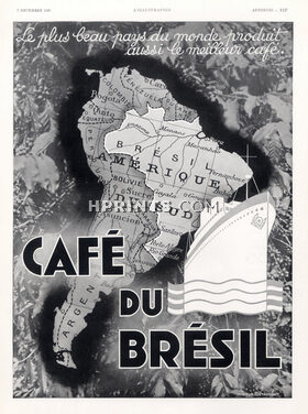 Café du Brésil 1935 Amérique du sud