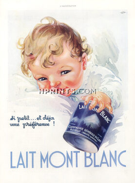 Lait Mont Blanc 1931 Baby Ella Riemeran