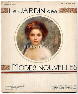 Le Jardin des Modes Nouvelles 1913 N°4, Guirand de Scevola, Paul Méras, Marty, José de Zamora, Corsets, Umbrellas, 38 pages