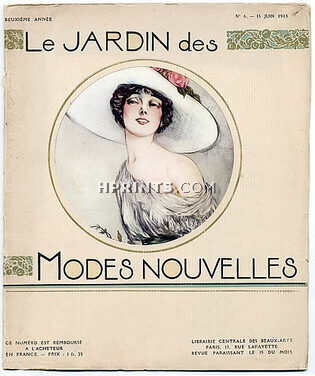 Le Jardin des Modes Nouvelles 1913 N°6, Louis Icart, Paul Méras, R. Le Quesne, André Pécoud, Charles Martin, 34 pages