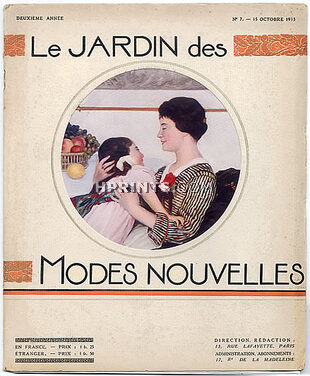 Le Jardin des Modes Nouvelles 1913 N°7, Caro Delvaille, Enrico Sachetti, André Pécoud, R. Le Quesne, Paul Méras, Charles Martin, Tango, 34 pages