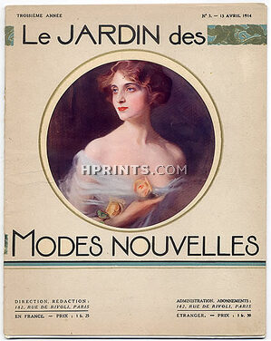 Le Jardin des Modes Nouvelles 1914 Philip Alexius de Laszlo, Umbrellas, Shoes, A. Ehrmann,, 34 pages