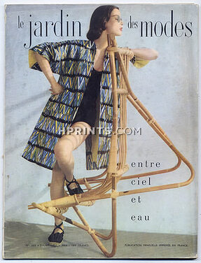 Le Jardin des Modes 1951 N°355, Lucile Manguin, Photo Bukzin, Lola Prusac, Hermès (Swimwear), Schiaparelli, 74 pages