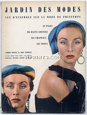 Le Jardin des Modes 1952 N°363, Paulette, Photo Jesper Höm, Christian Dior, Schiaparelli, Balenciaga, Givenchy, 96 pages