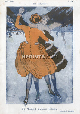 Les enragées — Le Tango quand même, 1920 - Koister Women dancing tango on ice, Ice skating