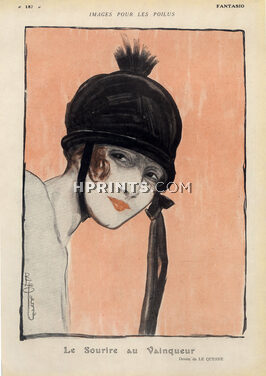 Le Sourire au Vainqueur, 1918 - R. Le Quesne Female soldier WW1