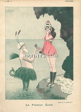 Gerbault 1917 ''Le Premier Ecrin'' Bathing Beauty